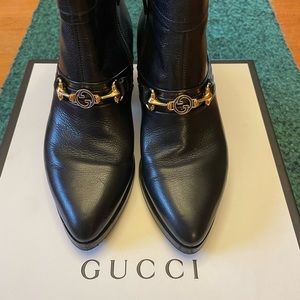 Gucci Shoes | Gucci Ankle Boots Quentin Women Leather Black Size 38